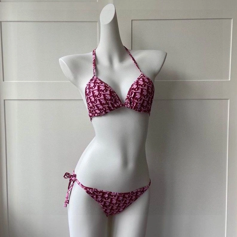 StreetReady 2767 Dior Bikini Women Oblique Motif Lycra Burgundy