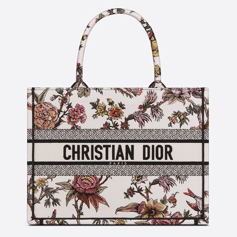 StreetReady 4080 Dior Book Tote Jardin Botanique Motif Canvas White