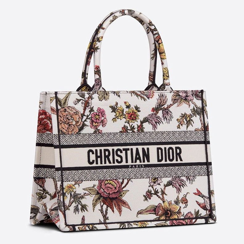 StreetReady 4080 Dior Book Tote Jardin Botanique Motif Canvas White