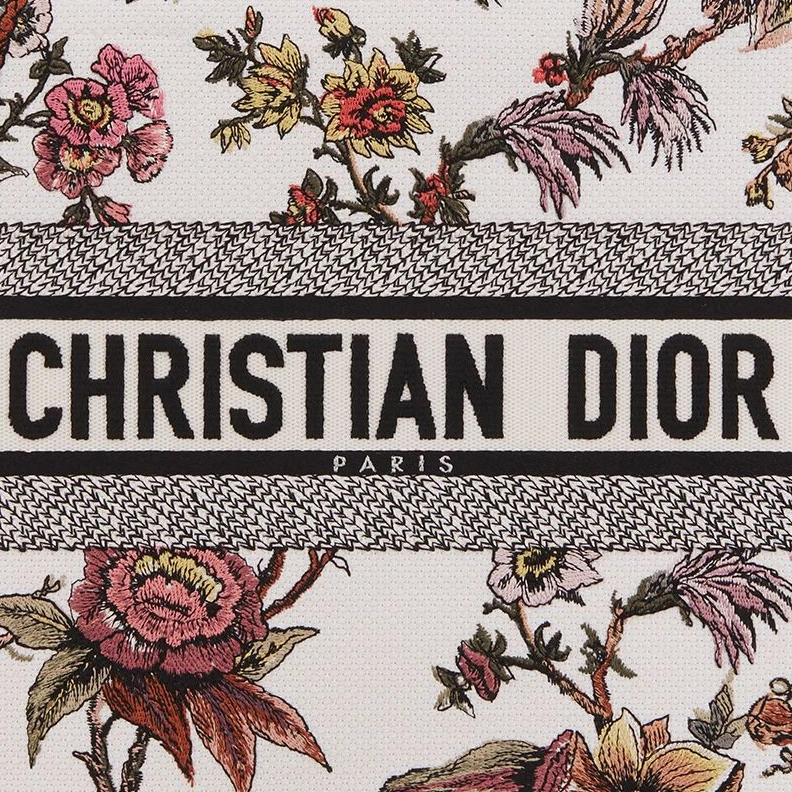 StreetReady 4080 Dior Book Tote Jardin Botanique Motif Canvas White
