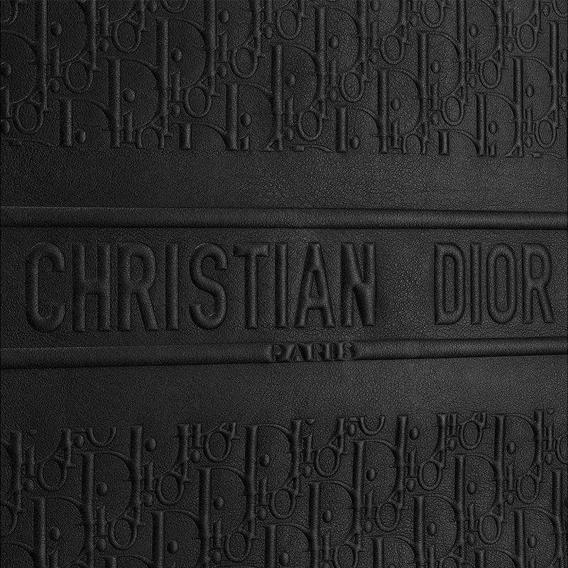 StreetReady 5187 Dior Book Tote Oblique Embossed Calfskin Black