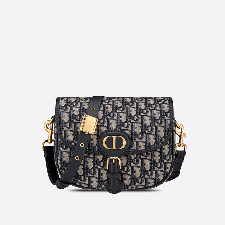 StreetReady 6362 Medium Dior Bobby Bag In Oblique Motif Canvas Blue
