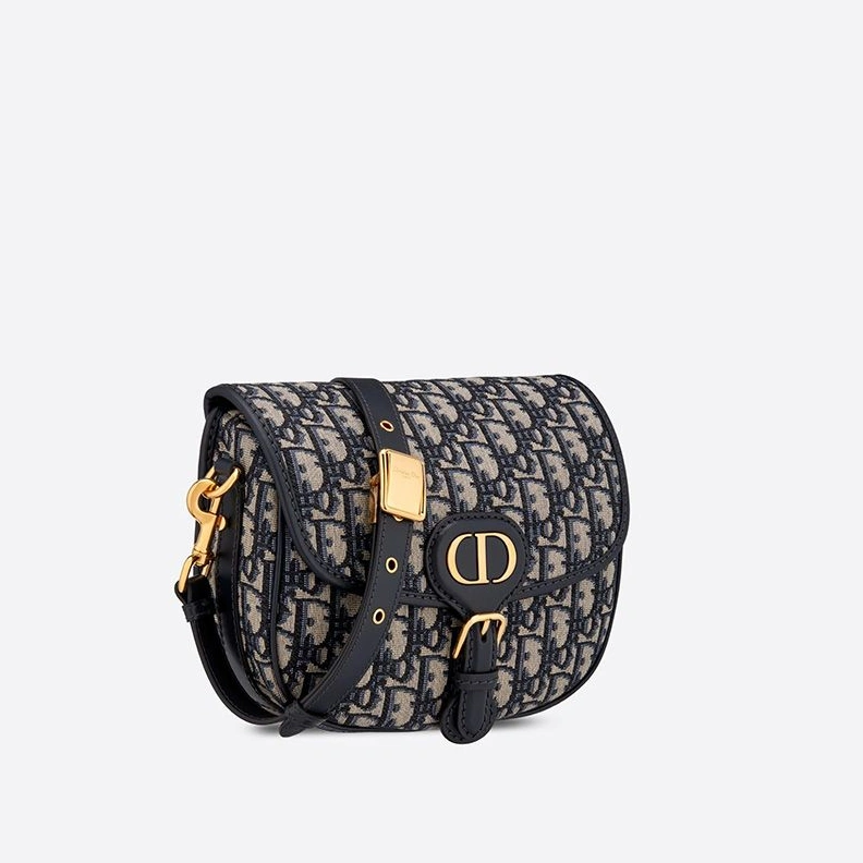 StreetReady 6362 Medium Dior Bobby Bag In Oblique Motif Canvas Blue