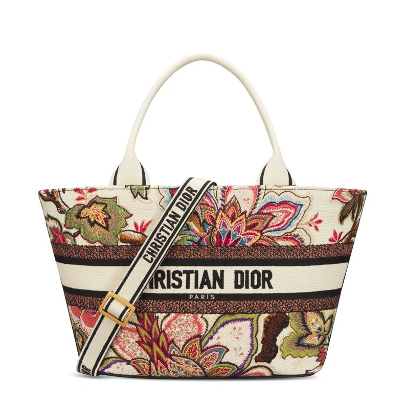 StreetReady 8427 Christian Dior Hat Basket Bag In Albero della Vita Motif Canvas Multicolor