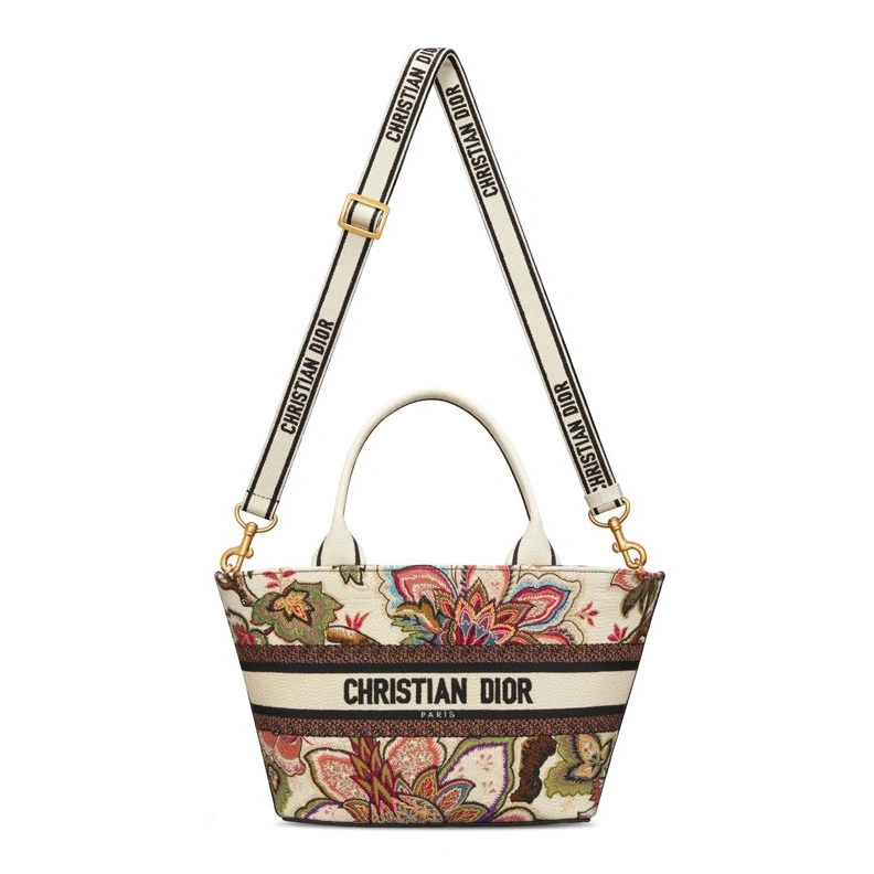 StreetReady 8427 Christian Dior Hat Basket Bag In Albero della Vita Motif Canvas Multicolor