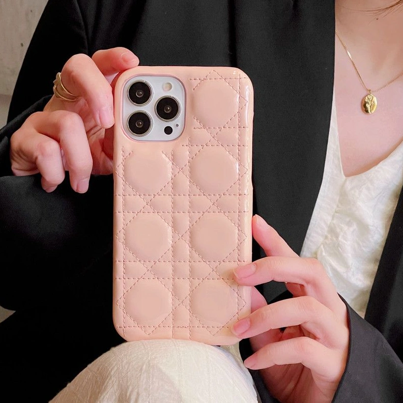 StreetReady 8498 Dior iPhone Case Cannage Patent Leather Pink