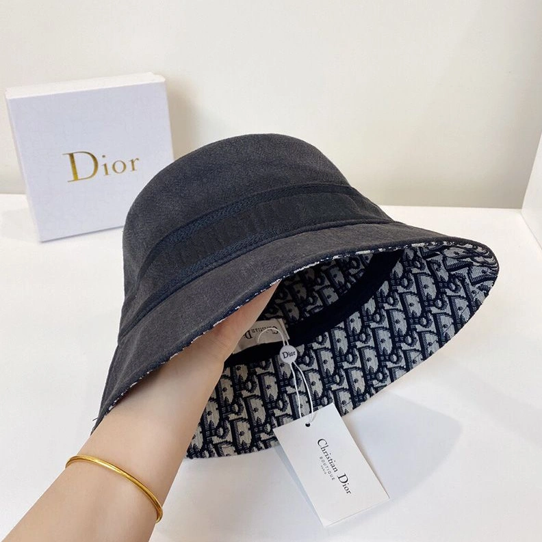 StreetReady 899 Christian Dior Bucket Hat Oblique Motif Denim Black