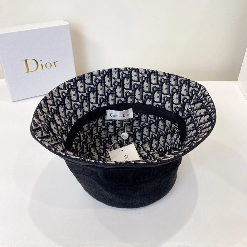 StreetReady 899 Christian Dior Bucket Hat Oblique Motif Denim Black