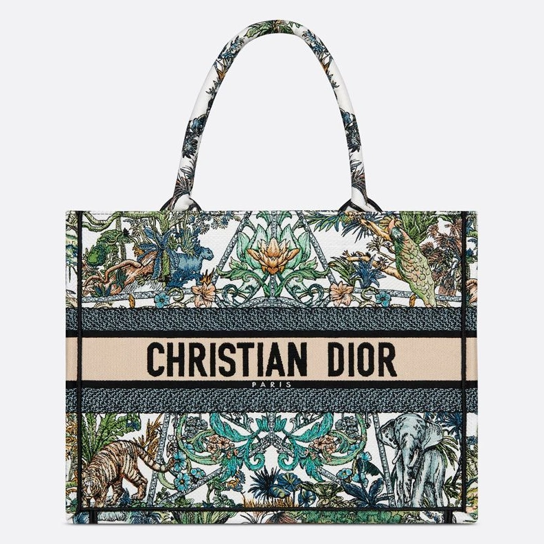TopPick 1167 Dior Book Tote Etoile de Voyage Motif Canvas Multicolor