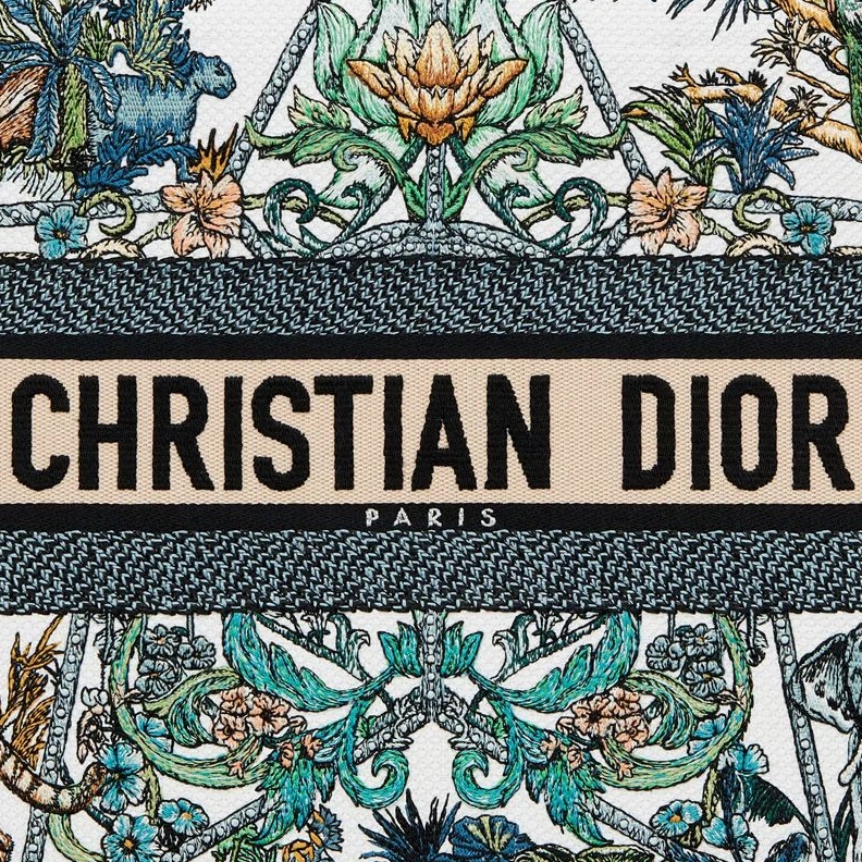TopPick 1167 Dior Book Tote Etoile de Voyage Motif Canvas Multicolor