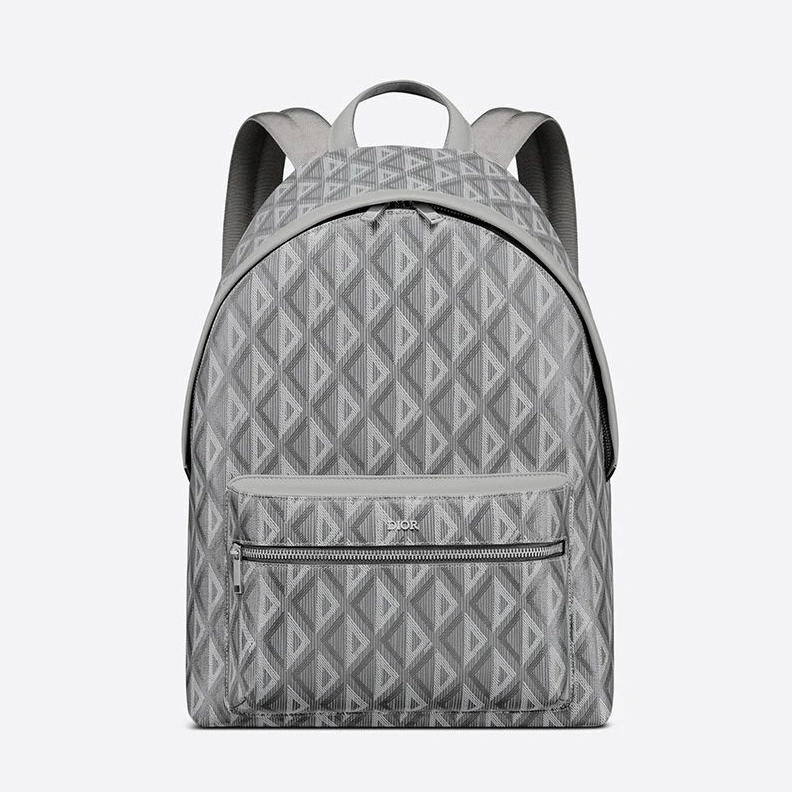 TopPick 3443 Dior Rider Backpack In CD Diamond Motif Canvas Grey