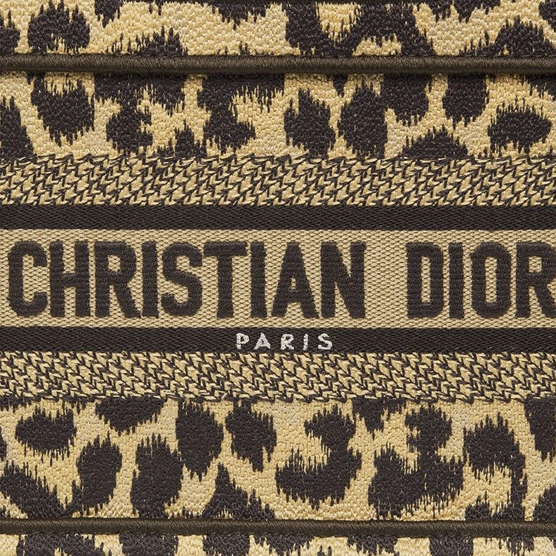 TopPick 6021 Mini Dior Book Tote In Mizza Motif Canvas Beige