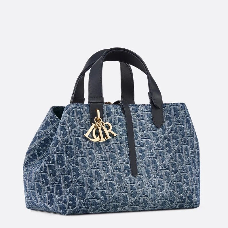 TopPick 9160 Dior Toujours Bag In Oblique Motif Denim Blue