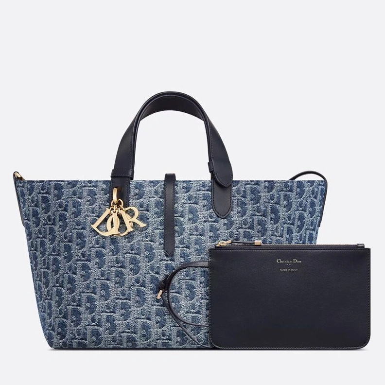 TopPick 9160 Dior Toujours Bag In Oblique Motif Denim Blue