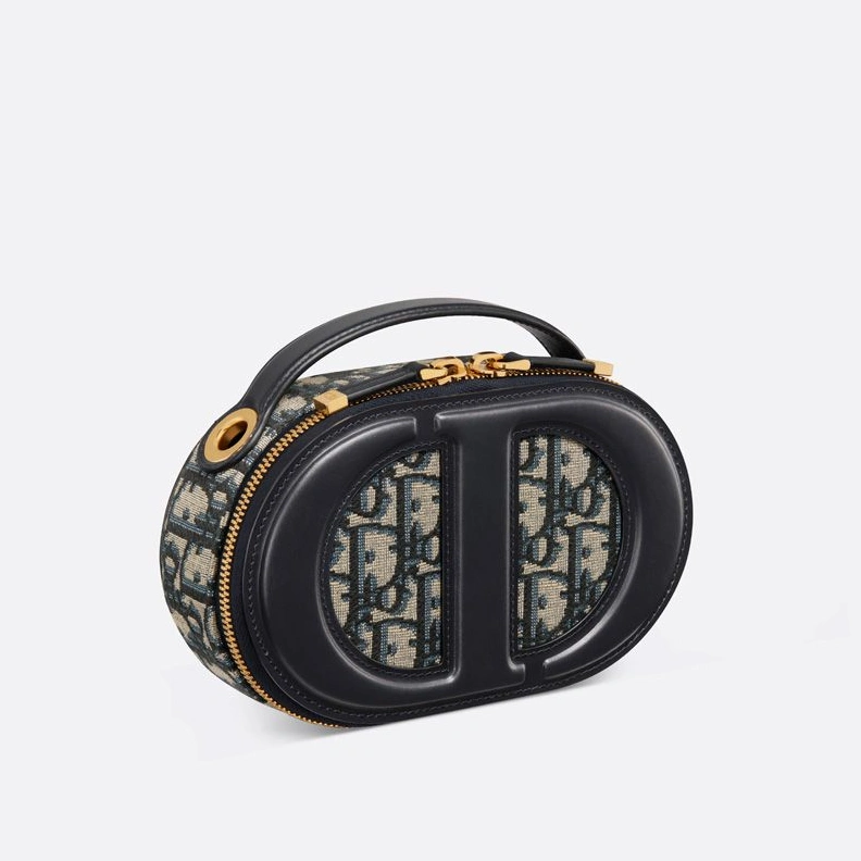 Trendy 4615 Dior CD Signature Oval Camera Bag Oblique Motif Canvas Blue