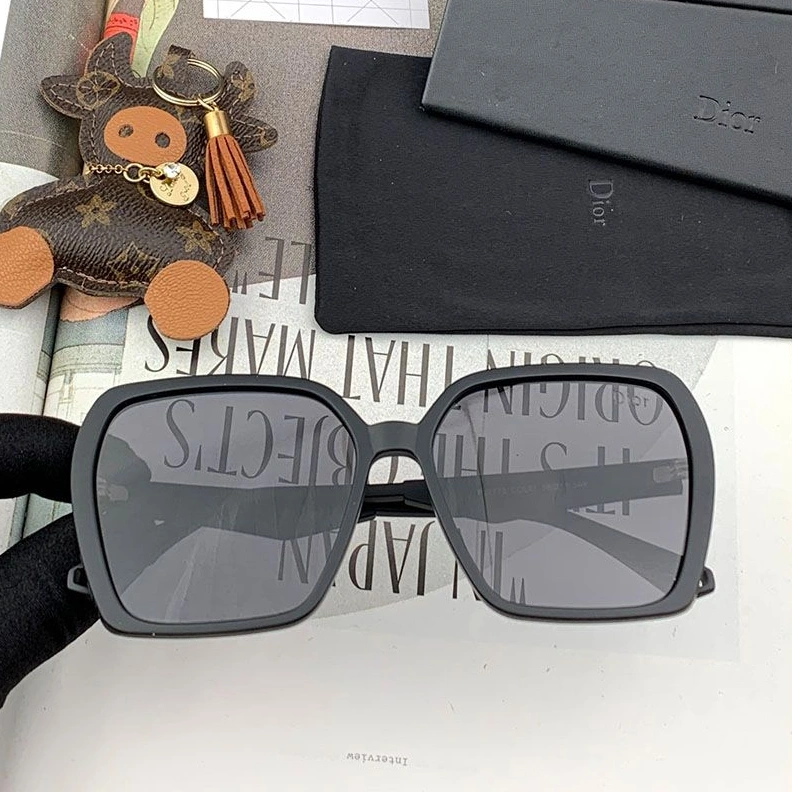Trendy 8666 Dior D7732 Square Sunglasses In Black