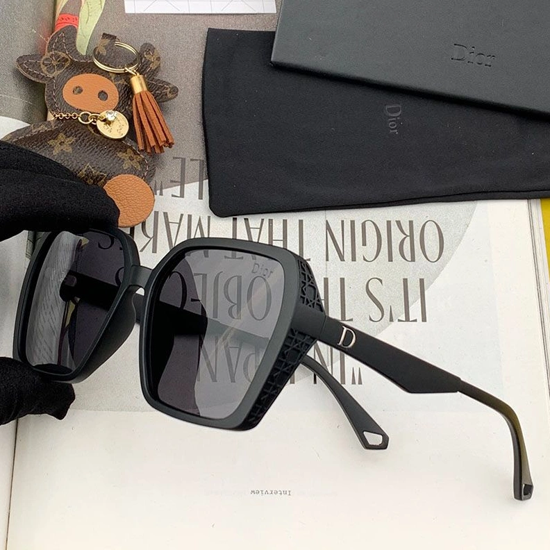 Trendy 8666 Dior D7732 Square Sunglasses In Black