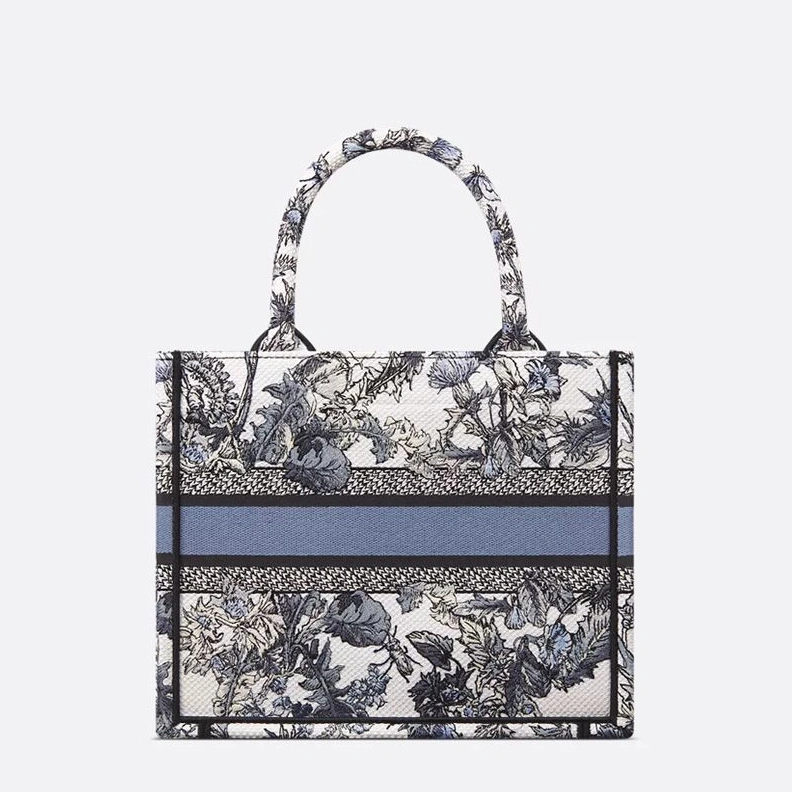 Trendy 8731 Dior Book Tote In Chardons Motif Canvas Blue