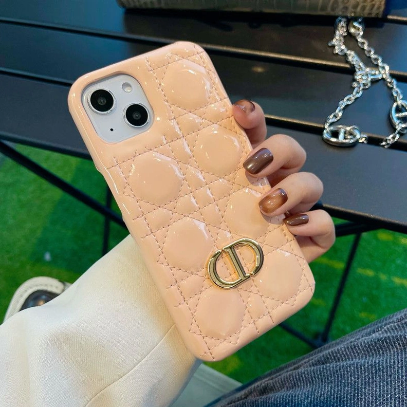 UrbanStyle 2830 Dior CD iPhone Case Cannage Patent Leather Pink