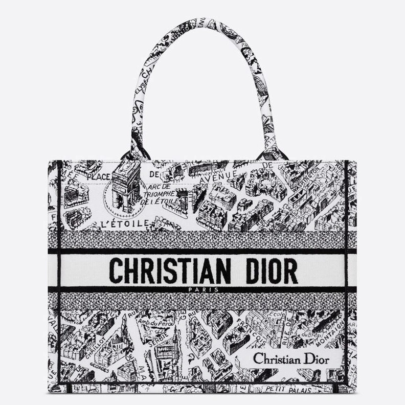UrbanStyle 3993 Dior Book Tote In Plan de Paris Motif Canvas White