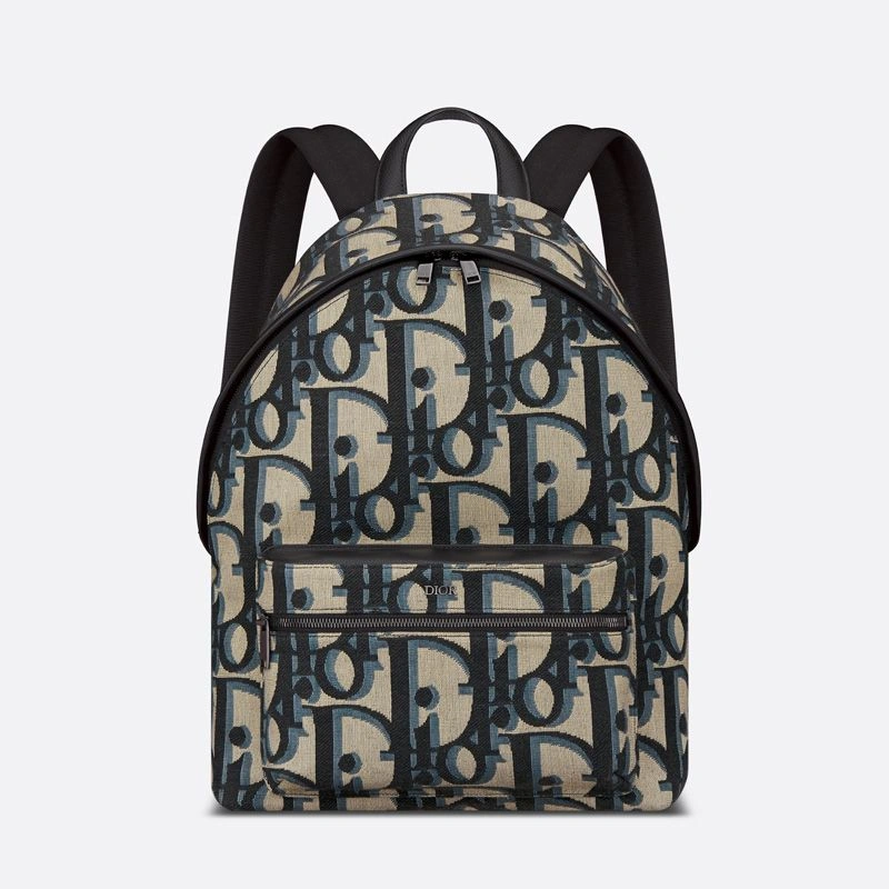 UrbanStyle 4267 Dior Rider Backpack In Maxi Oblique Motif Canvas Blue