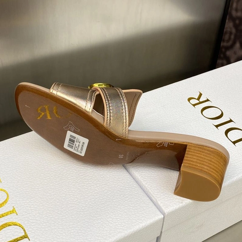 UrbanStyle 4445 Dior 30 Montaigne Slides Women Calfskin Rose Gold