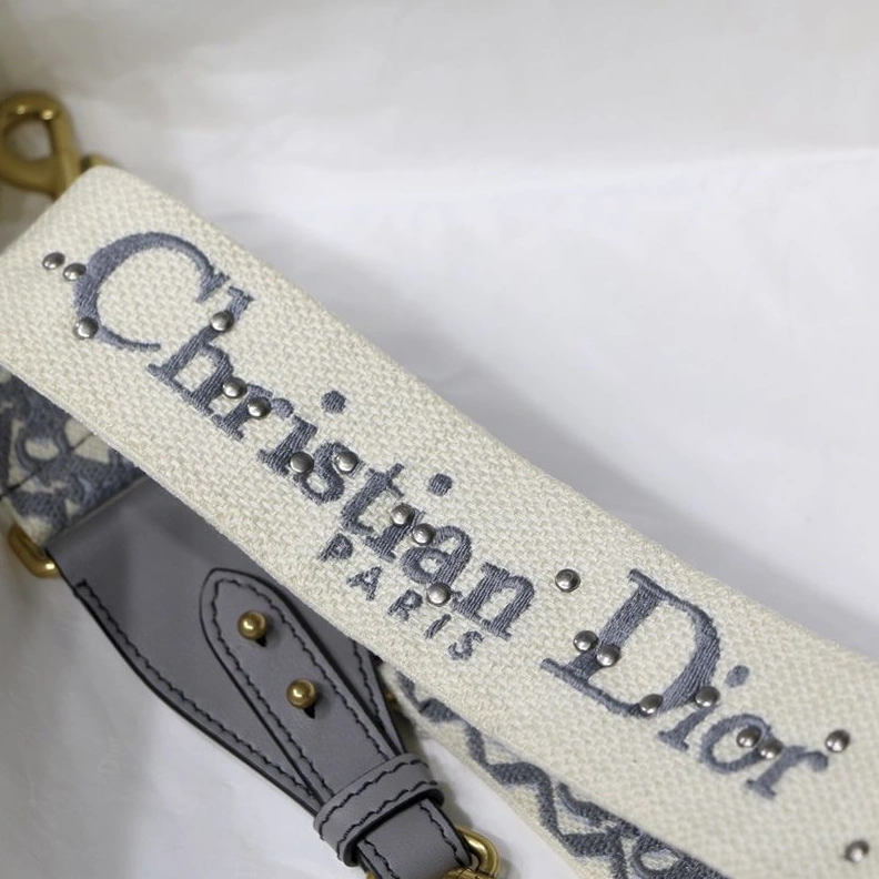 UrbanStyle 744 Dior Shoulder Strap In Oblique Medallions Motif Cotton Grey