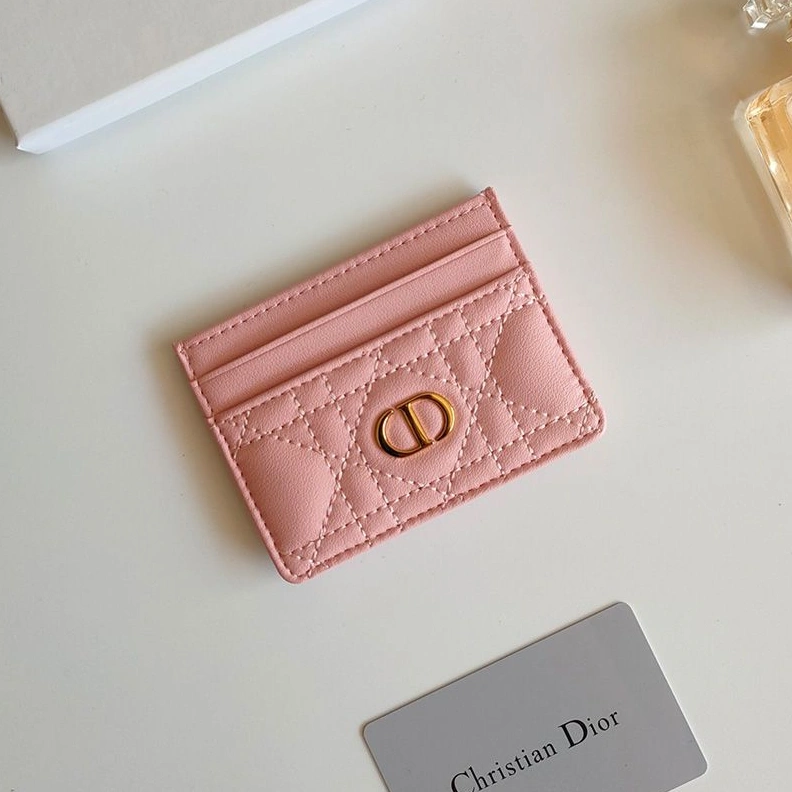 UrbanStyle 8403 Dior Card Holder Cannage Calfskin Light Pink