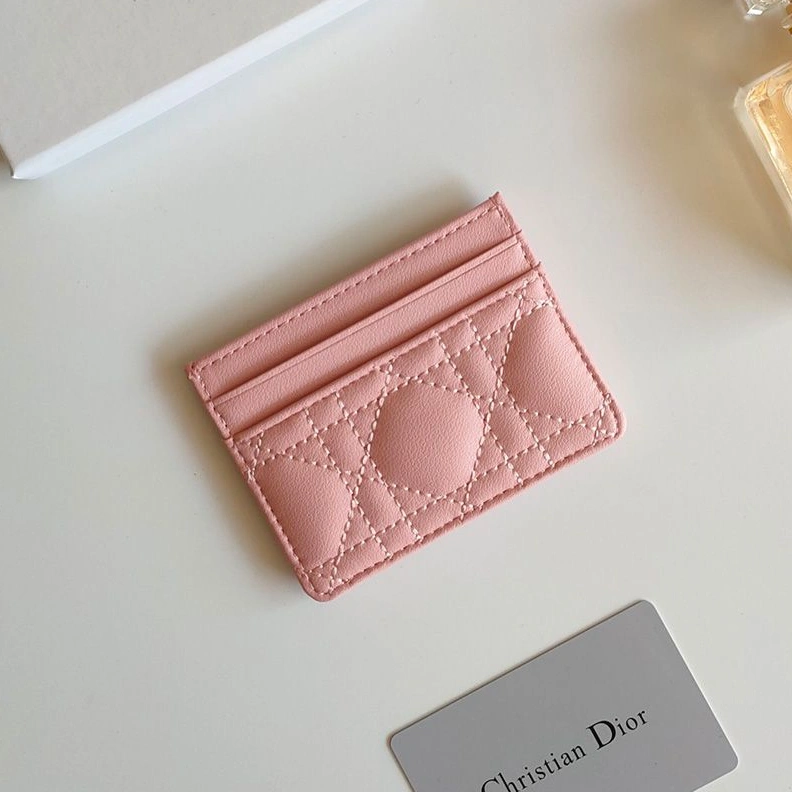 UrbanStyle 8403 Dior Card Holder Cannage Calfskin Light Pink