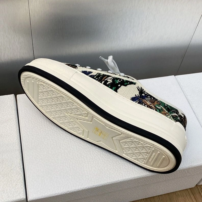 Walk'n'Dior Platform Sneakers Unisex Etoile de Voyage Motif Canvas Multicolor BestValue 8350