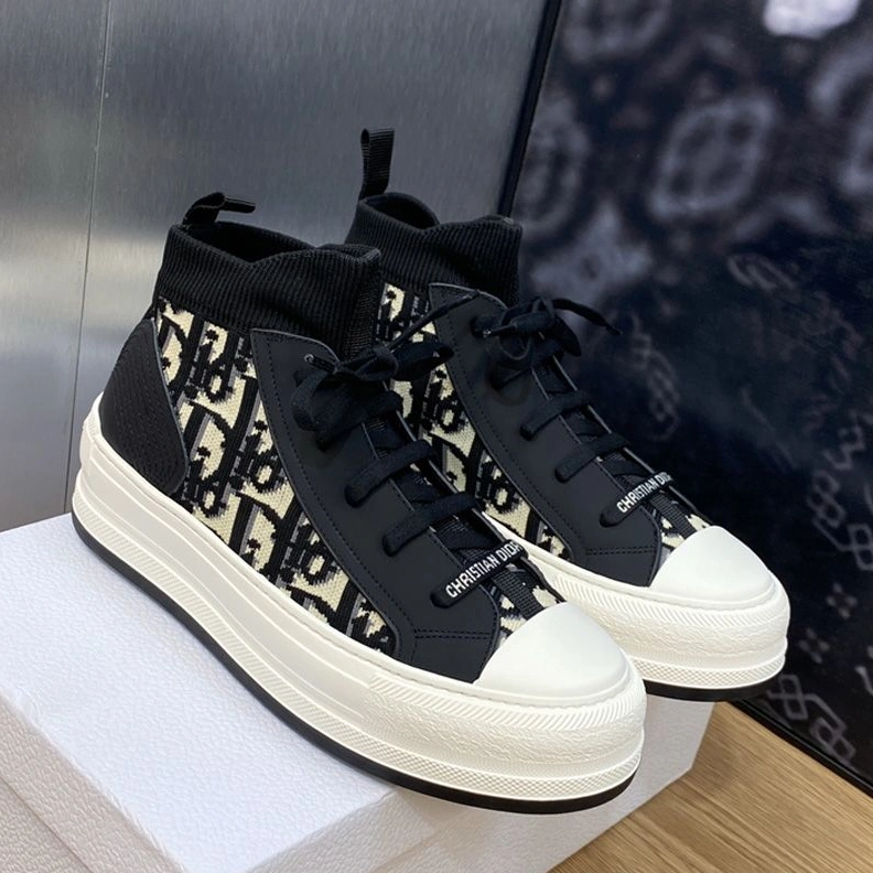 Walk'n'Dior Platform Sneakers Unisex Oblique Motif Technical Mesh and Calfskin Black TopPick 9591