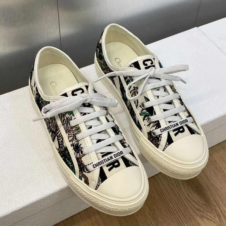 Walk'n'Dior Sneakers Women Etoile de Voyage Motif Canvas Multicolor Fashionable 5573