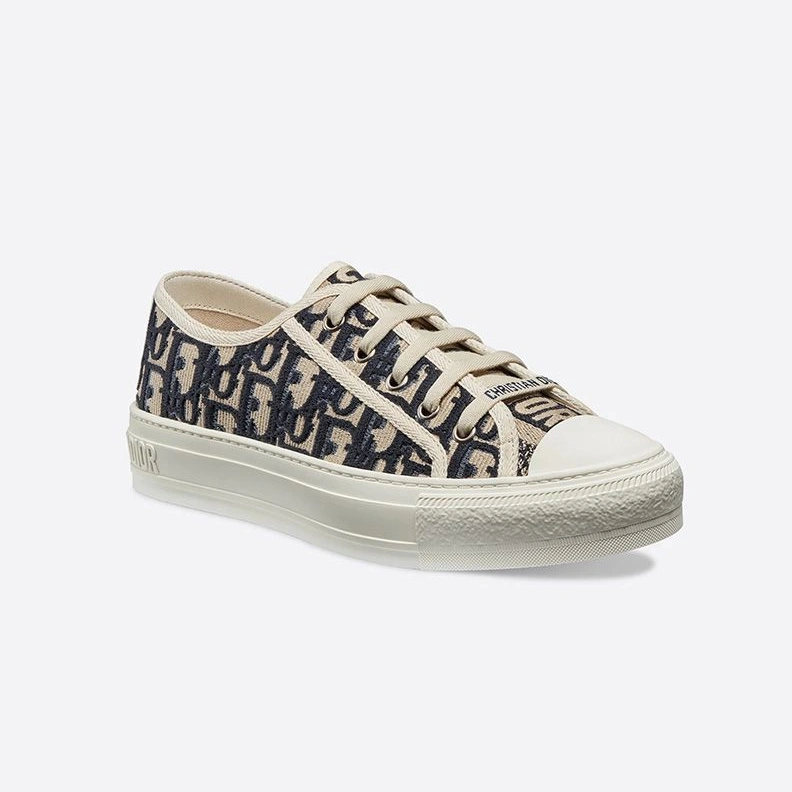 Walk'n'Dior Sneakers Women Oblique Motif Canvas Blue StreetReady 6843