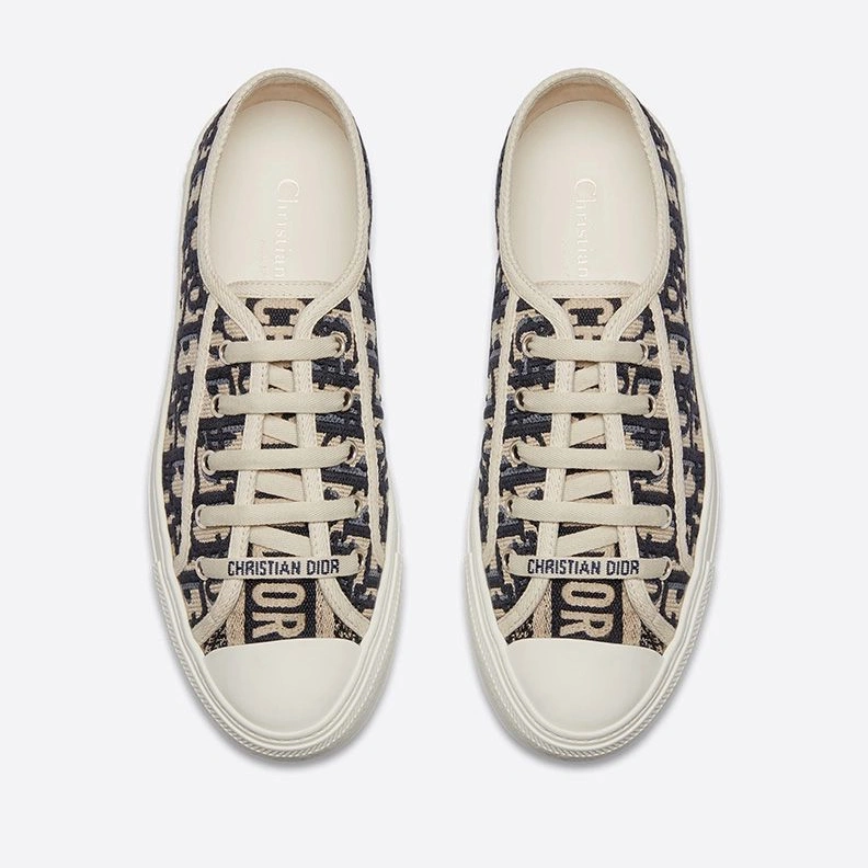 Walk'n'Dior Sneakers Women Oblique Motif Canvas Blue StreetReady 6843