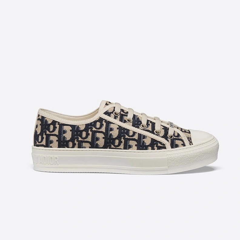 Walk'n'Dior Sneakers Women Oblique Motif Canvas Blue StreetReady 6843