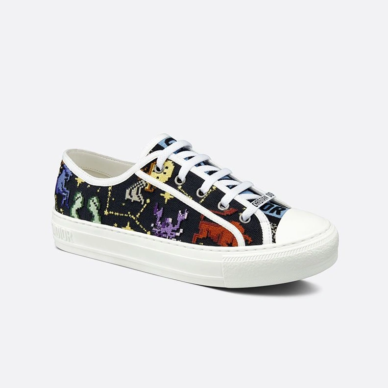 Walk'n'Dior Sneakers Women Pixel Zodiac Motif Canvas Black ModernLook 2020