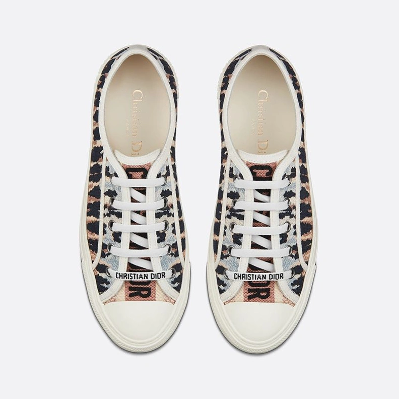 Walk'n'Dior Sneakers Women Tie & Dye Motif Canvas Multicolor Trendy 897