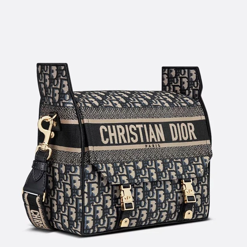 WellDesigned 2599 Medium Diorcamp Messenger In Oblique Motif Canvas Blue