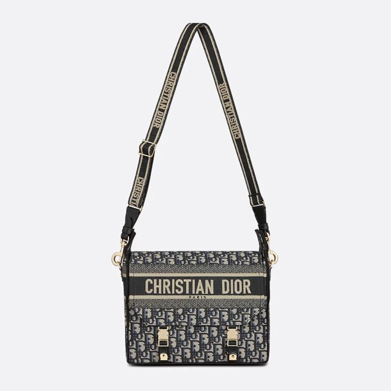 WellDesigned 2599 Medium Diorcamp Messenger In Oblique Motif Canvas Blue