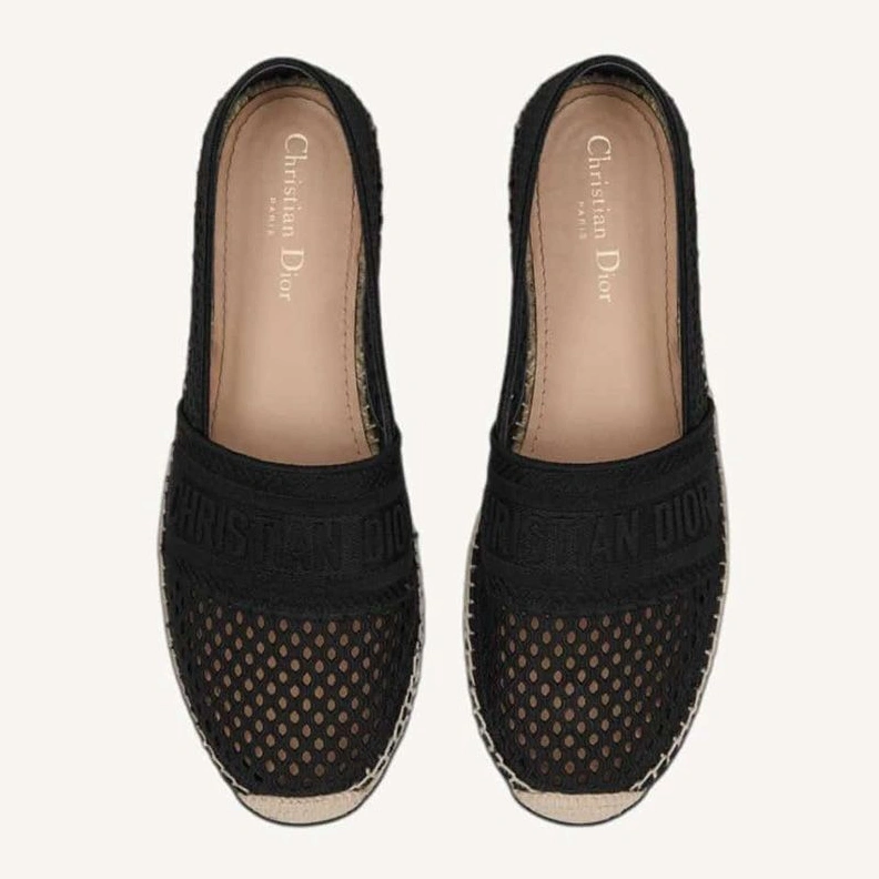 WellDesigned 320 Christian Dior Granville Espadrilles Women Mesh Black