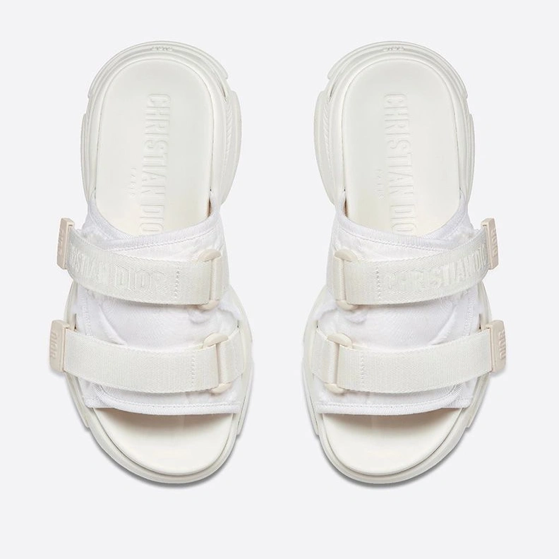 WellDesigned 5007 Dior D-Wander Slides Women Camouflage Technical Fabric White