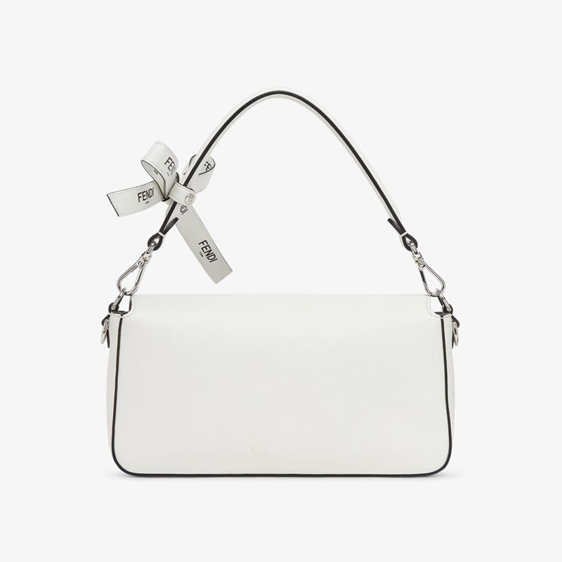 Affordable Fendi Medium Baguette Bag In The Baguette Motif Nappa Leather White