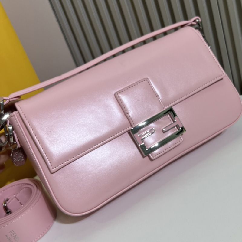 Affordable Fendi Medium Baguette Bag In Tiffany Smooth Leather Pink