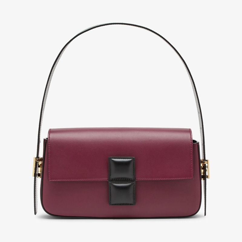 Affordable Fendi Medium Baguette Twist Bag In Nappa Leather Burgundy