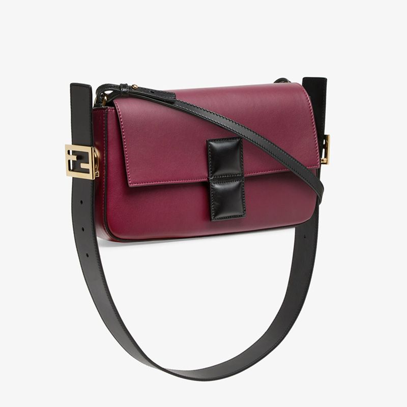 Affordable Fendi Medium Baguette Twist Bag In Nappa Leather Burgundy