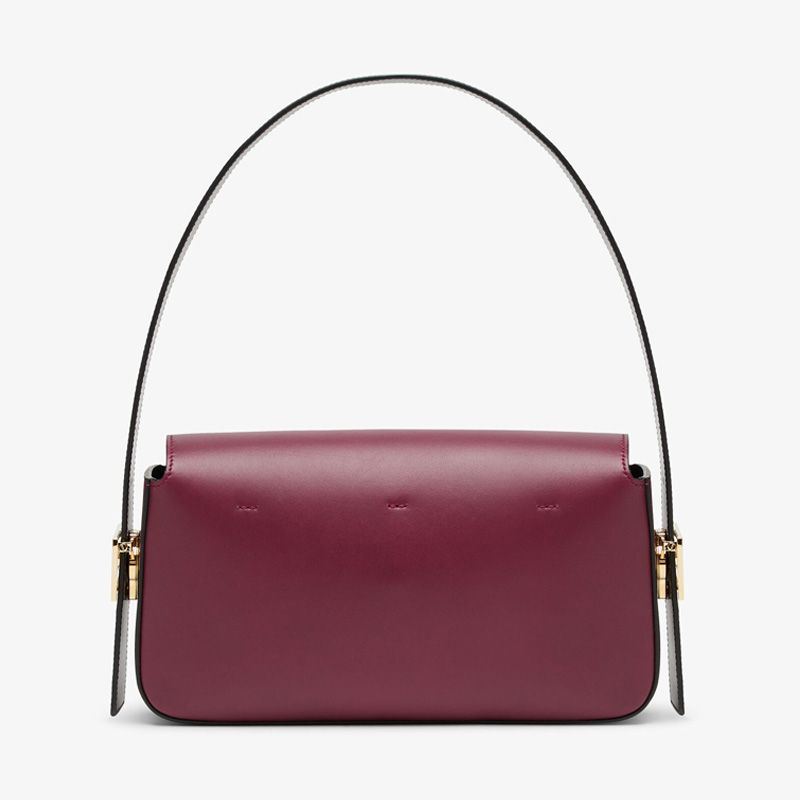 Affordable Fendi Medium Baguette Twist Bag In Nappa Leather Burgundy