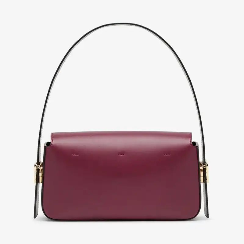 Affordable Fendi Medium Baguette Twist Bag In Nappa Leather Burgundy