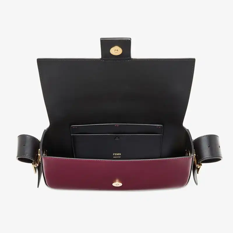 Affordable Fendi Medium Baguette Twist Bag In Nappa Leather Burgundy