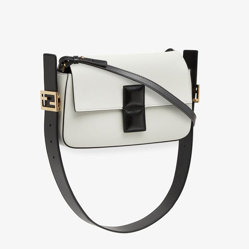 Affordable Fendi Medium Baguette Twist Bag In Nappa Leather White