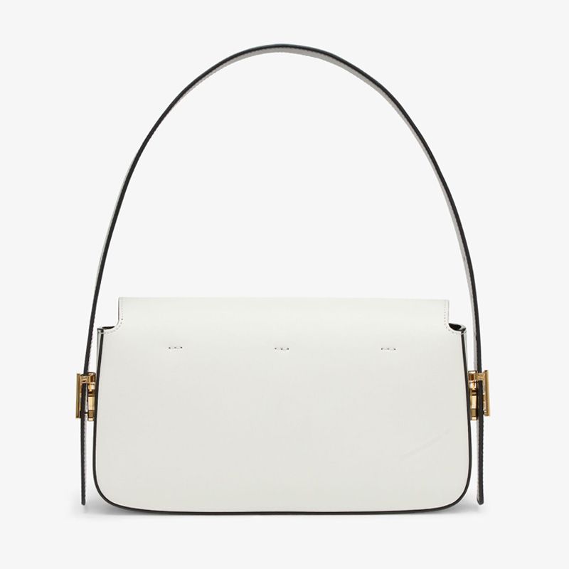 Affordable Fendi Medium Baguette Twist Bag In Nappa Leather White